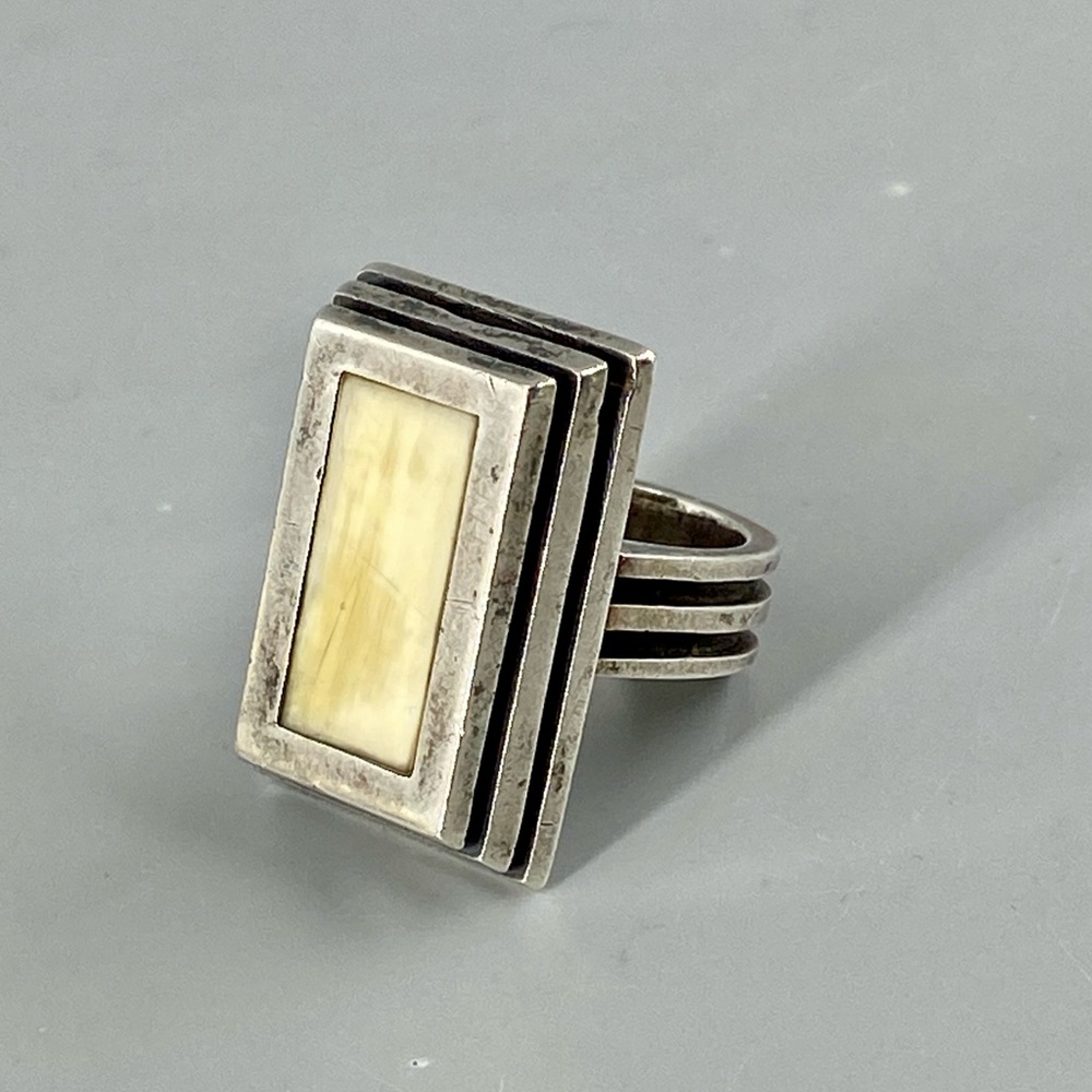 Vintage Tiffany Ring Sterling Silver Seventies Bone